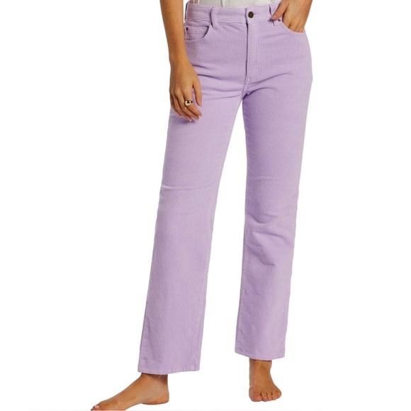 Billabong New Age Straight Leg Corduroy Pants in Purple Size 27 - Picture 1 of 11